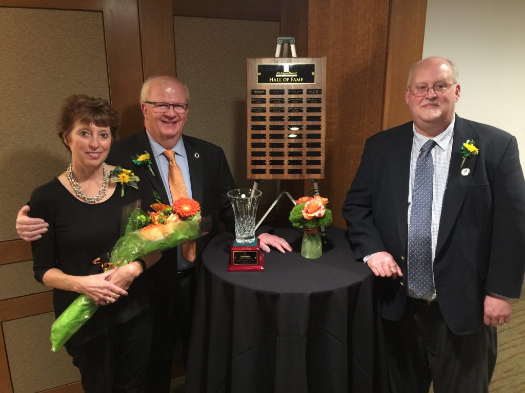 Dawn and Dwight Larimer, AAF, PFCI, with Bob Patterson, Michigan Floral Foundation Chairman