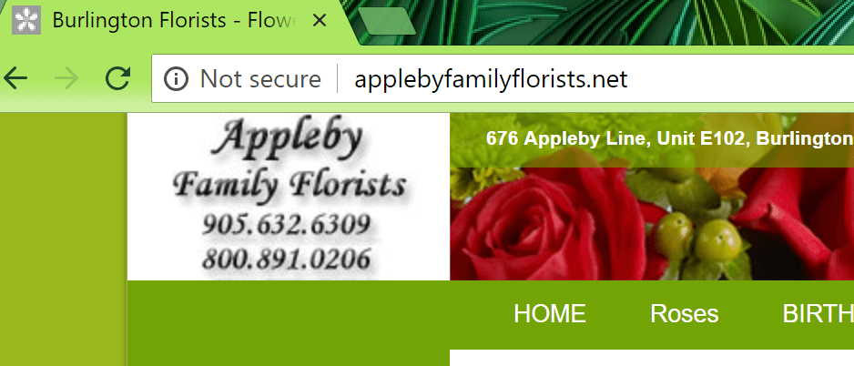 Not Secure - Appleby