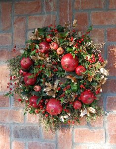 Floral Mesh & fruit wreath