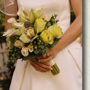 Wedding Bouquet  - Green and White