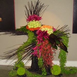 Floral Sculpture for Art Opening