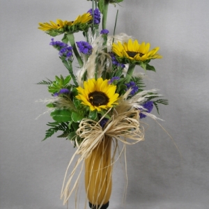 Sunflowers in Art Deco vase