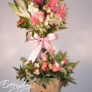 Pink Topiary Flower Arrangement