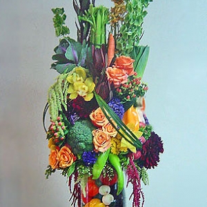 Flowers and Vegetables Arrangement