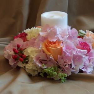 Pastel Candle Centerpiece