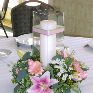 Hurricane Lamp Centerpiece