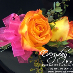 Orange Rose Corsage By Everyday Flowers