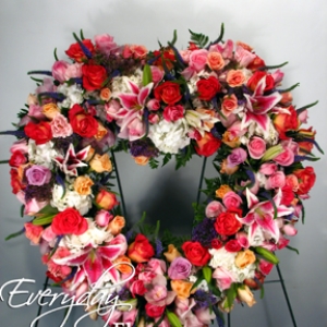 Large Open Heart Funeral Arrangement