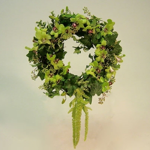 Petite Green Orchid Wreath