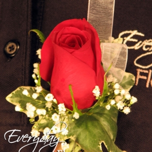 Red Rose Boutonniere