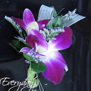 Purple Orchid Boutonniere