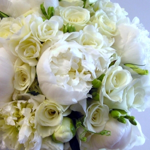 White peony bouquet