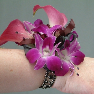 Black Hard Rock Bracelet prom corsage