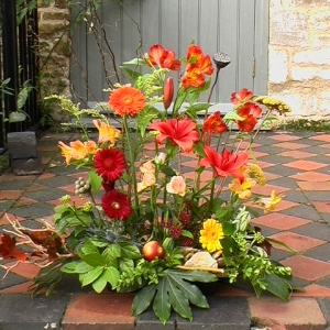 Vegetative Arrangement in Warm Colours