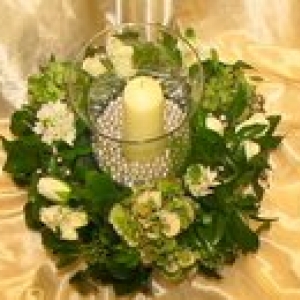 White and Silver Candle Decoration