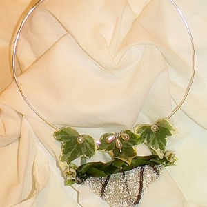 Necklace with Silver Wire and Ivy