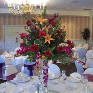 High & Low Centerpieces for the Reception