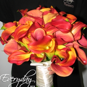 Mango Calla Lilies Bride Bouquet