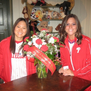 Phillies Ball Girls visit Rothe Florists!
