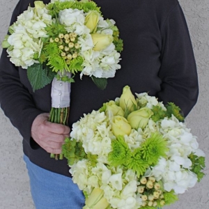 Green & White Bouquets