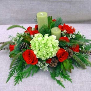 Double candle centerpiece