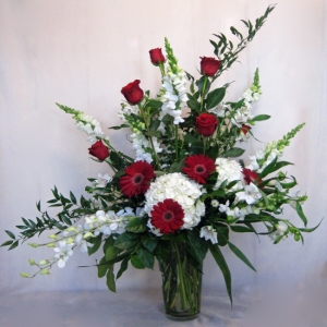 Funeral vase arrangement