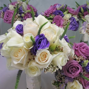 March 2010 Wedding Bouquets in Purples & Whites