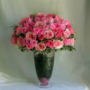 Five Dozen Pink Roses Floral Arrangement