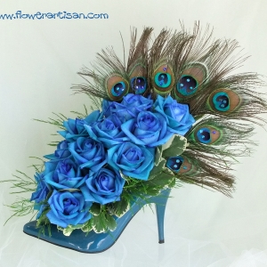 Blue Shoe Floral Arrangement