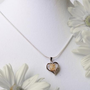 Flower petal keepsake jewelry