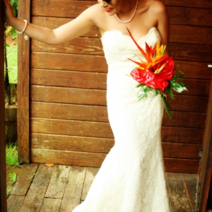 simple anthurium bridal bouquet