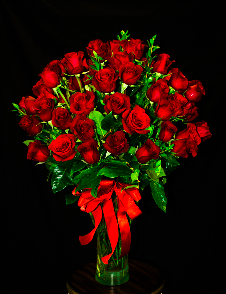 50 Red Rose Arrangement