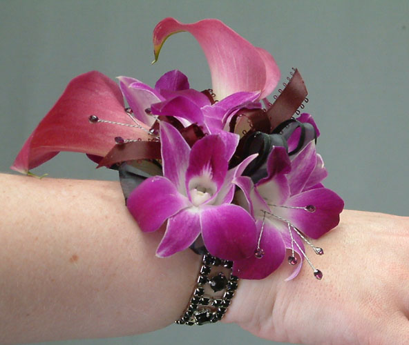 Black Hard Rock Bracelet prom corsage