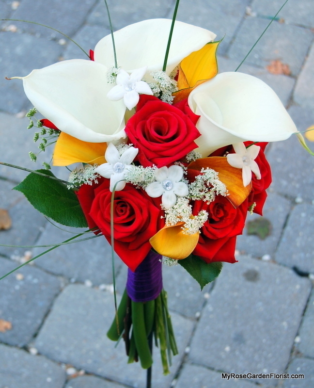 Calla & rose bouquet.