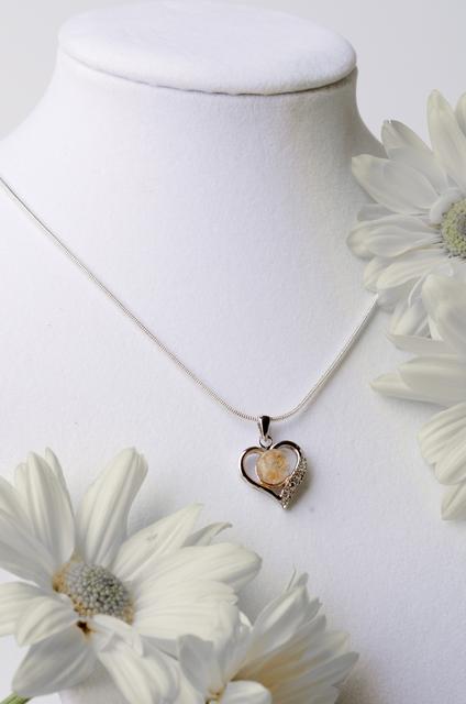 Flower petal keepsake jewelry