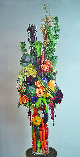 Flowers and Vegetables Arrangement