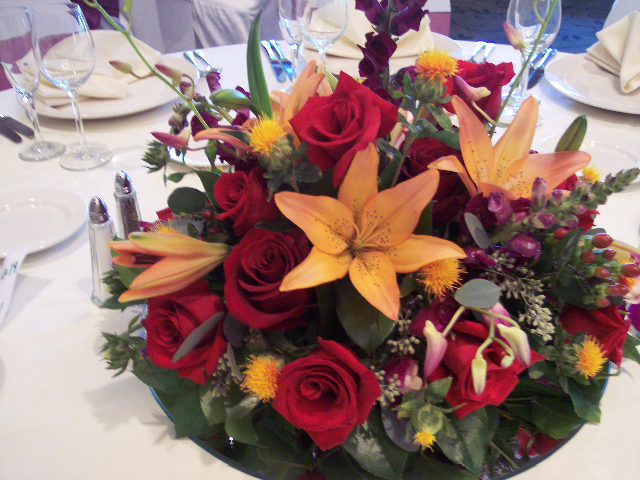 High & Low Centerpieces for the Reception