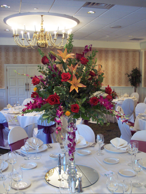 High & Low Centerpieces for the Reception