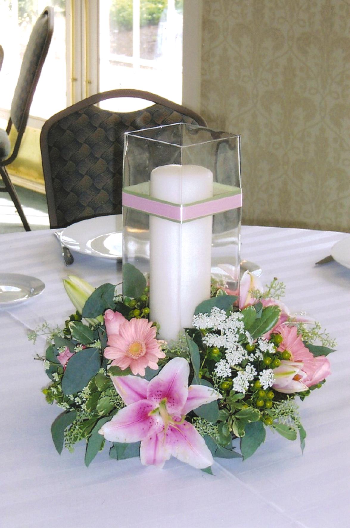 Hurricane Lamp Centerpiece