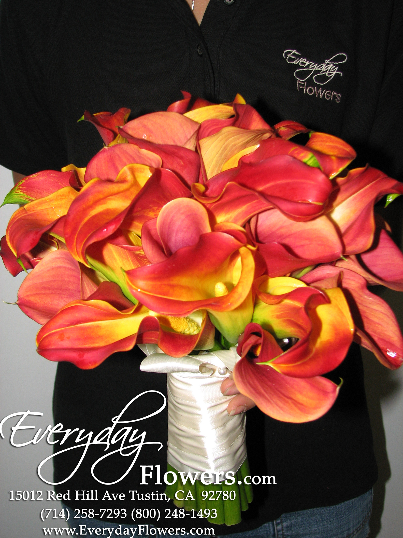 Mango Calla Lilies Bride Bouquet