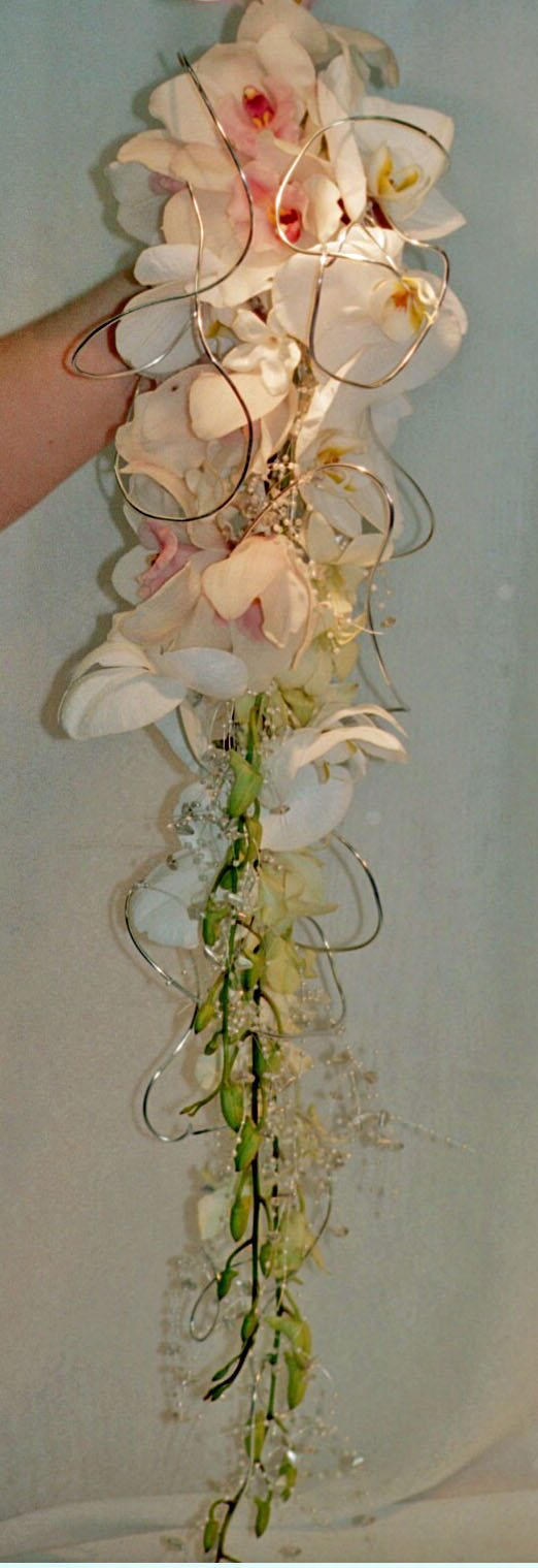 Orchid cascade bouquet