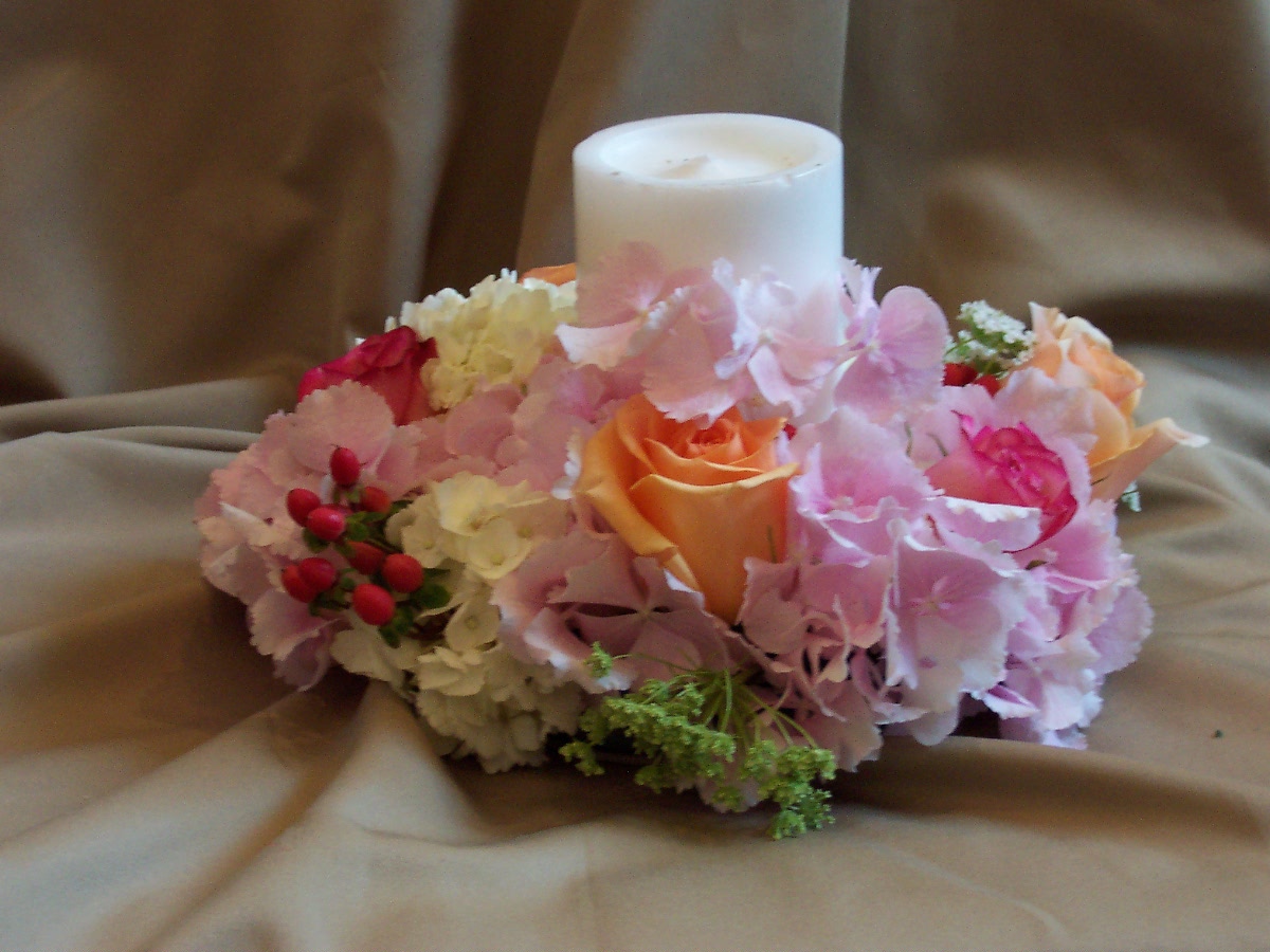 Pastel Candle Centerpiece