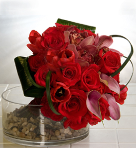 Red Rose Bouquet HeritageHomeAccentsandFloral.com