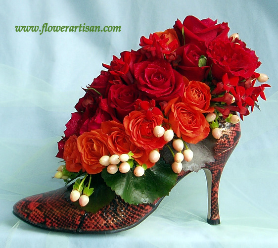Red Shoe Floral Arrangement