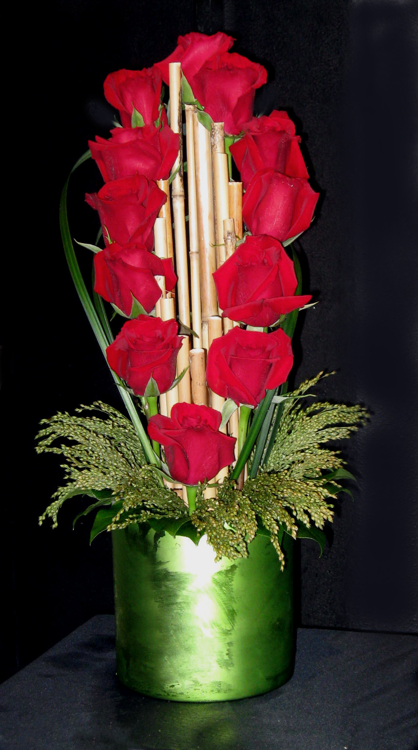Roses and Bamboo