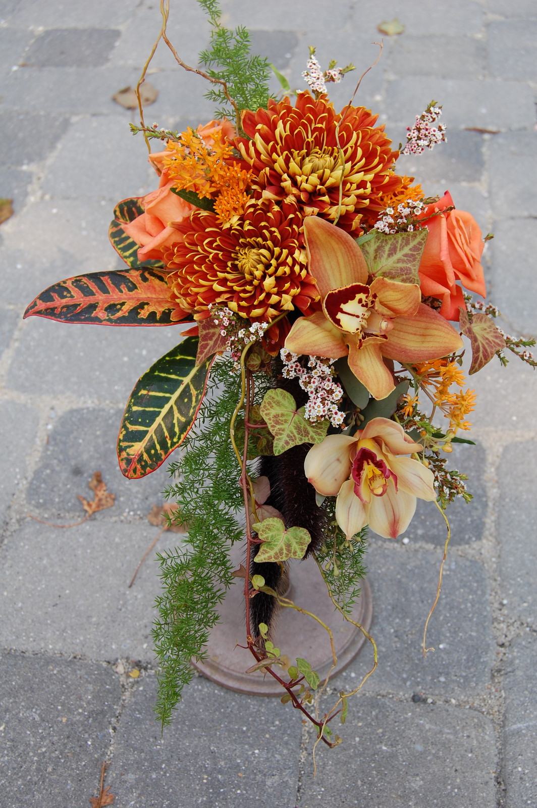 Rustic Elegance Cascading Bridesmaid Bouquet