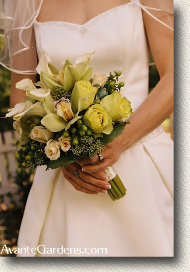 Wedding Bouquet  - Green and White