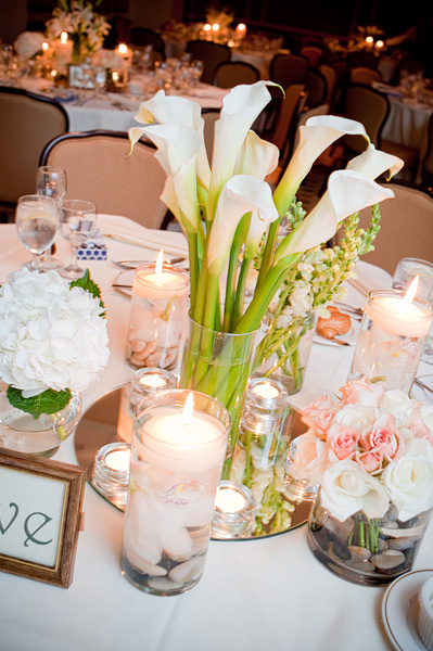 Wedding Table Centerpieces by Belvedere Flowers