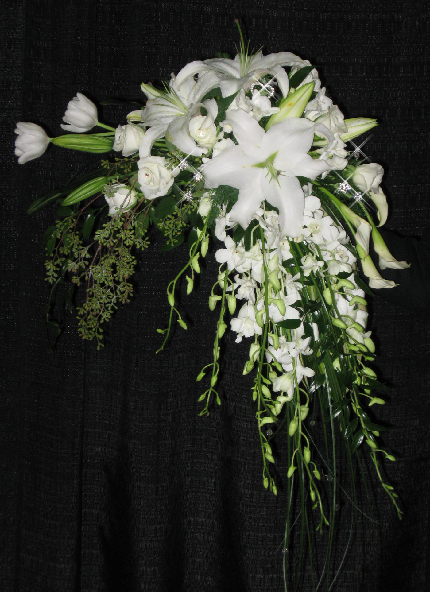 White Bridal Bouquet  HeritageHomeAccentsandFloral.com