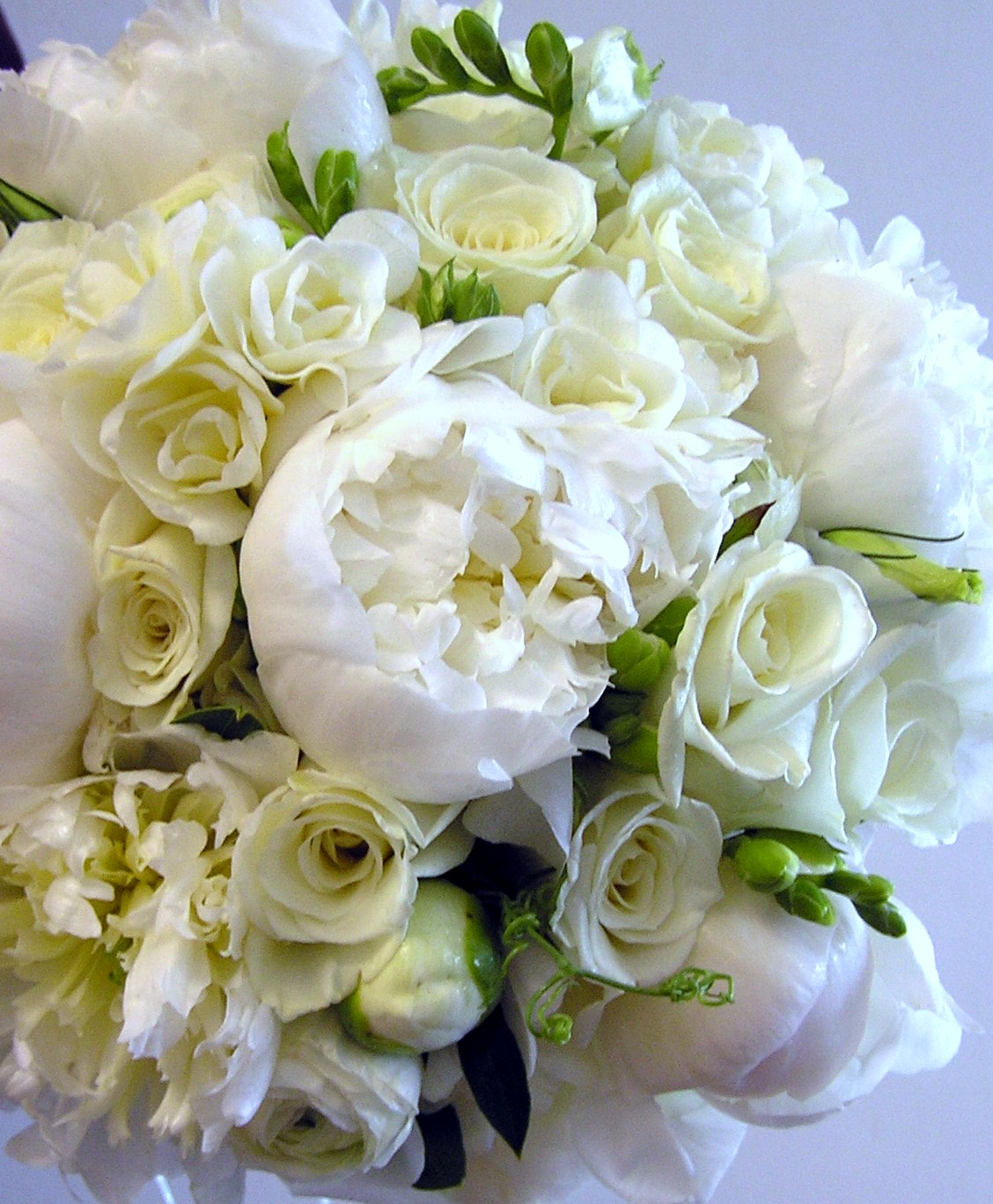 White peony bouquet